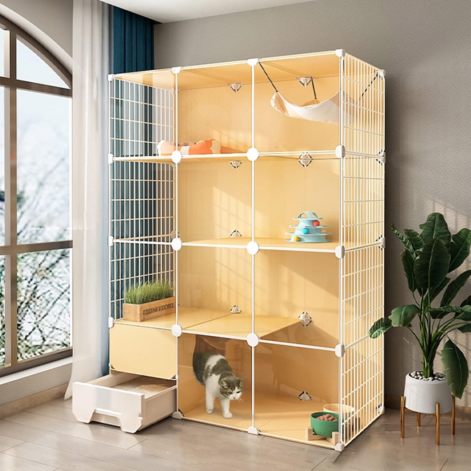 Enclos intérieur modulable pour chiots et petits animaux en métal