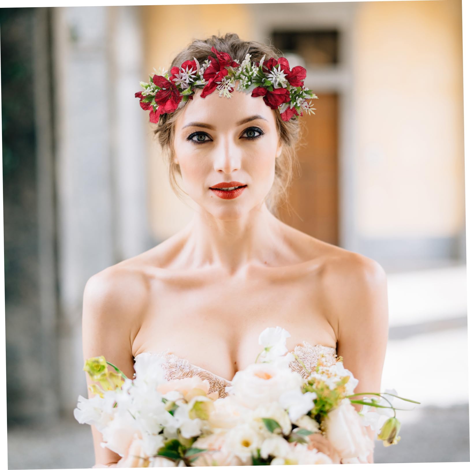 SOIMISS 5st Kranz Tiara Blumengirlande Haarschmuck Für Damen Haarband Blumenkranz-stirnband Blumenstirnband Künstliche Blumenkrone Haarschmuck Mit Blumen Stirnband Stoffblumen