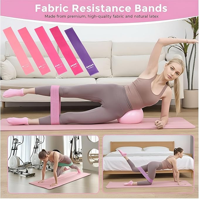 Kit de Pilates EDSIZE con Pelota y Aro para Entrenamiento en Casa miniatura 5