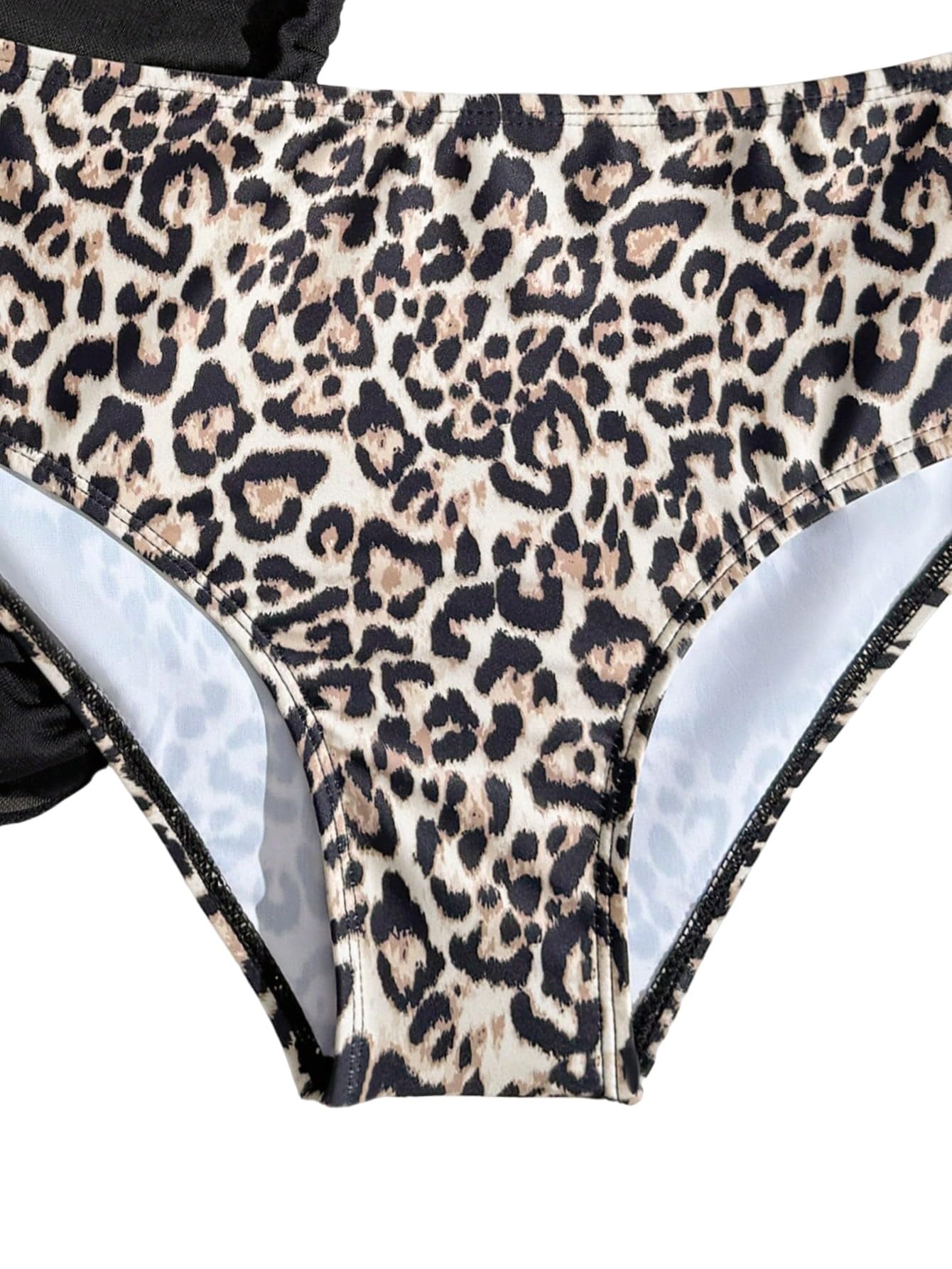 SweatyRocks Zestaw bikini dla dziewcząt, 3 sztuki, strój kąpielowy, górna część bikini i spodnie do bikini, okrycie spaghetti, strój kąpielowy, strój plażowy
