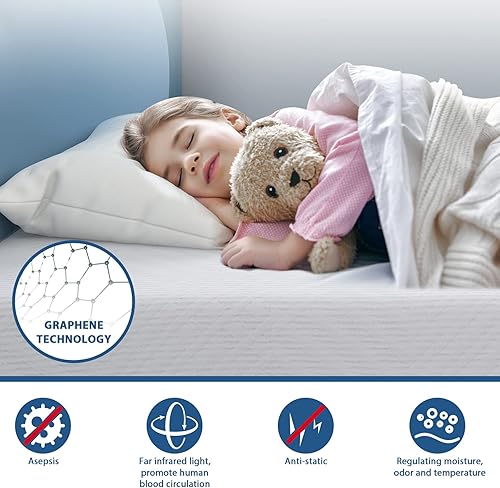 Miniatura 4 de Colchón Queen de espuma viscoelástica de 12 pulgadas fabricado en Estados Unidos colchón de tamaño Queen de té verde en una caja colchón de firmeza