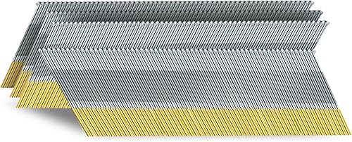 Clavos de acabado en ángulo DA de calibre 15, 34 grados, 1-1/2 pulgadas, 2000 unidades galvanizadas, para clavadora neumática y eléctrica