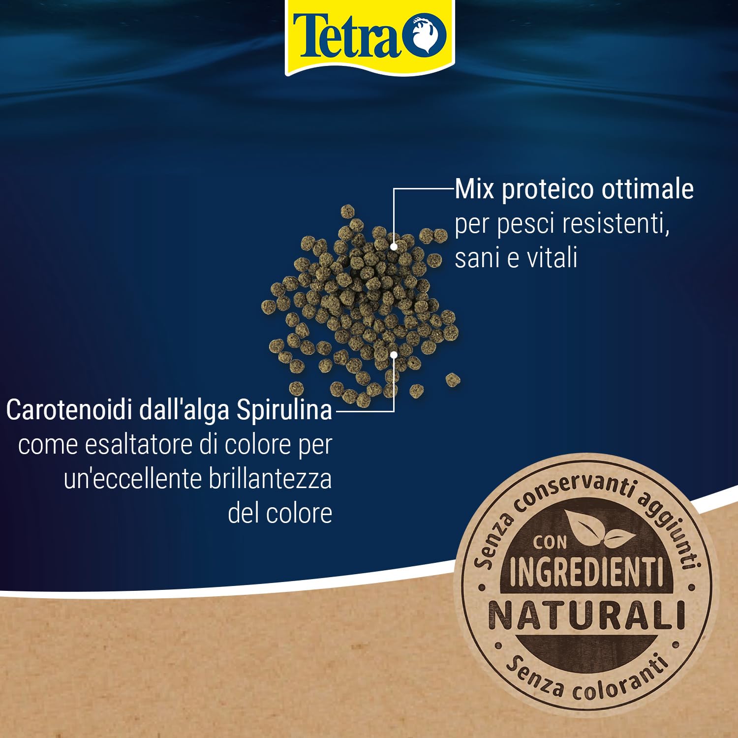 Tetra Goldfish Gold Colour - Mangime granulare premium per pesci rossi e altri pesci d'acqua fredda, lattina da 250 ml