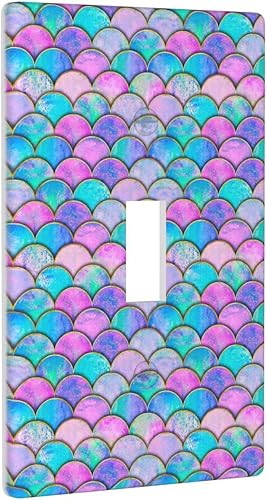 Miniatura 2 de Cubierta decorativa para interruptor de luz de sirena, diseño de sirena, de 1 banda, placa de pared para enchufes eléctricos, placa de interruptor