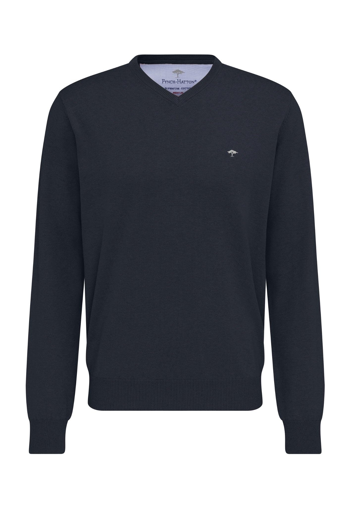 Fynch-Hatton Sweter męski, dekolt w serek, Niebieski (Navy 690), XXL