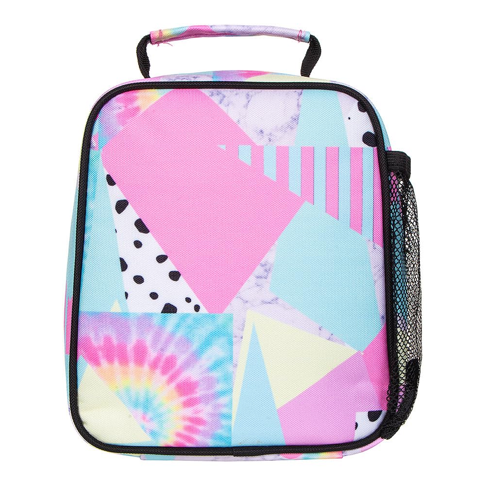 hype Girls Lunch Box, Iconic Multicolour Pastel Collage, School Bag for Kids Stylish Lunch Bag with Bottle Holder - Image 4