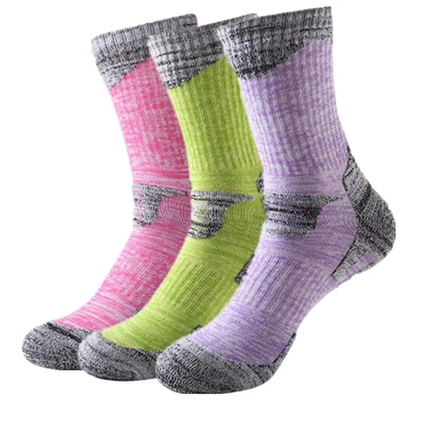3 Paia/Lotto Calzini da Sci Termici Invernali Uomo Donna Sportivi Snowboard Trekking Ciclismo