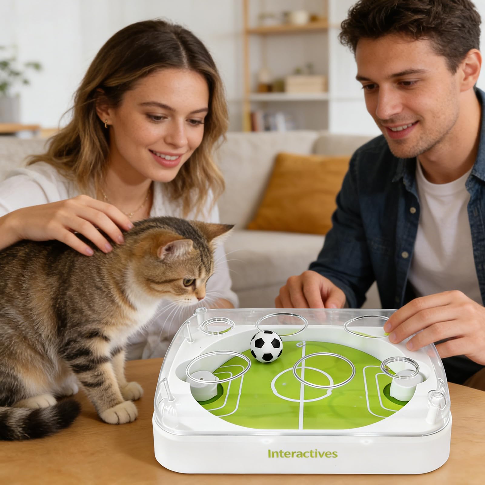 Pelota de Juguete para Gatos con Hierba Gatera, Balón de Fútbol Eléctrico | Juguetes Estimulantes para Gatos para caza simulada, rascado, juego suelo, casa, exterior viajes