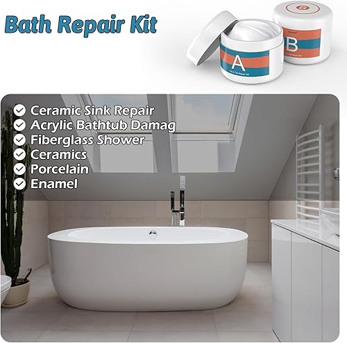 Miniatura 7 de Kit de reparación de granito y kit de reparación de mármol (combinación de color) - Kit de reparación de chips de cuarzo de 3.7 onzas con súper