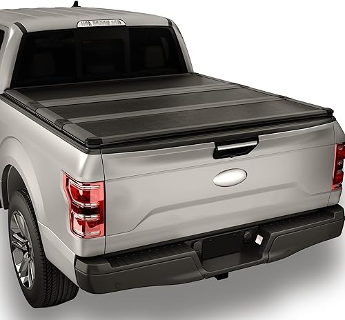 FRP - Cubierta rígida de tres pliegues para caja de camión para 2004-2014 F150 y 2006-2014 Mark LT 5.5 pies67 pulgadas