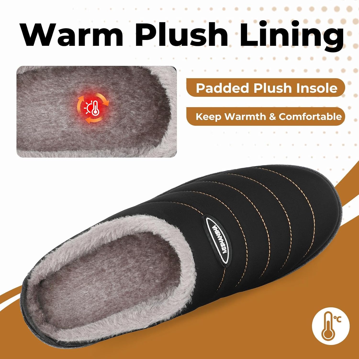 Mishansha Mens Womens Winter House Slippers