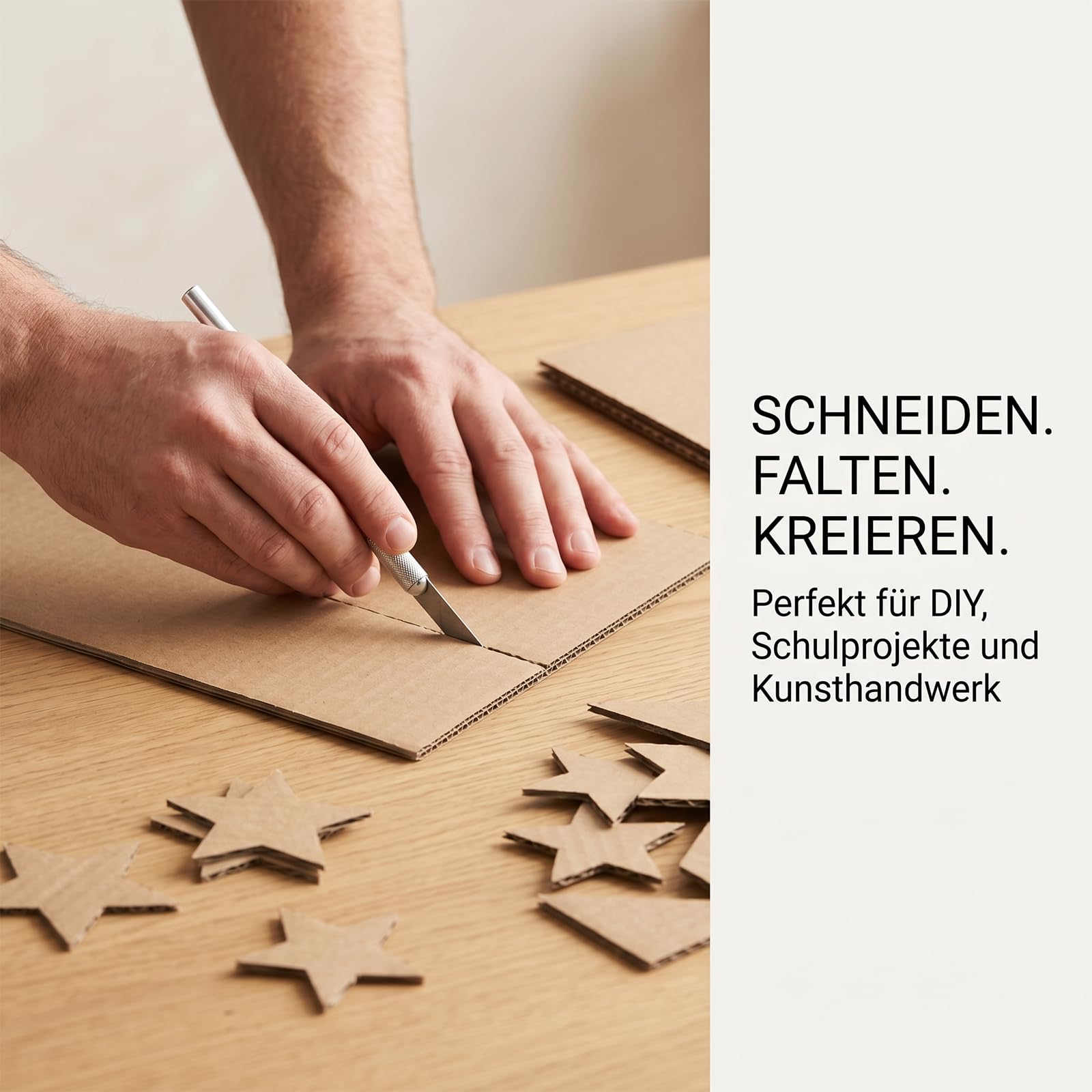 YUENPUN 120 Stück Wellpappe zum Basteln, 20 x 30 cm Bastelkarton Braun, 3 mm Dicke Pappe für DIY, Kunsthandwerk, Verpackung