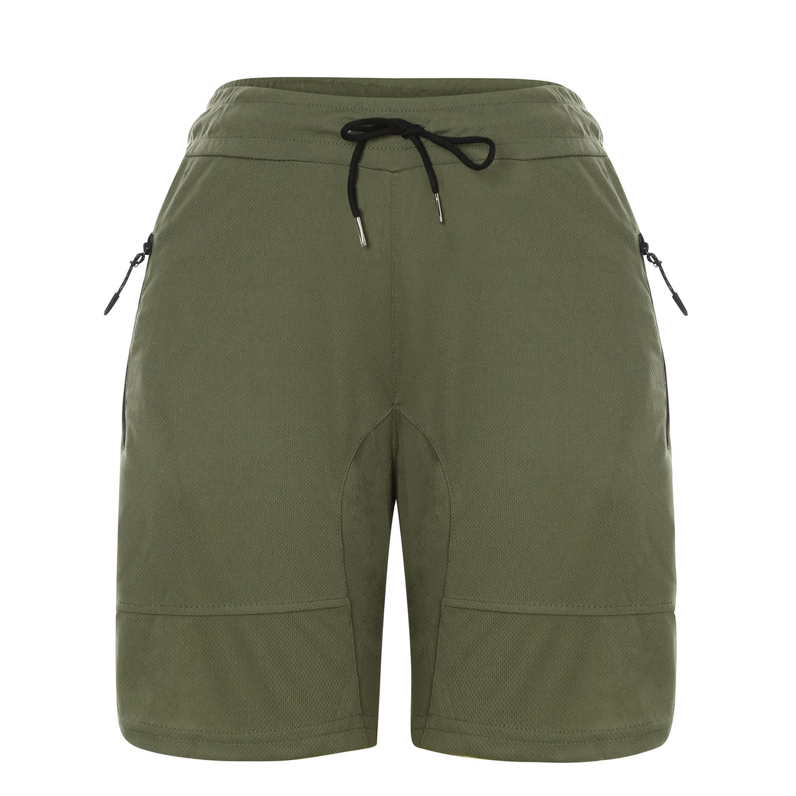 Mens Quick Dry Athletic Workout Shorts with Mesh Liner Zipper Pockets Running Training Pants Breathable Fitness Shorts