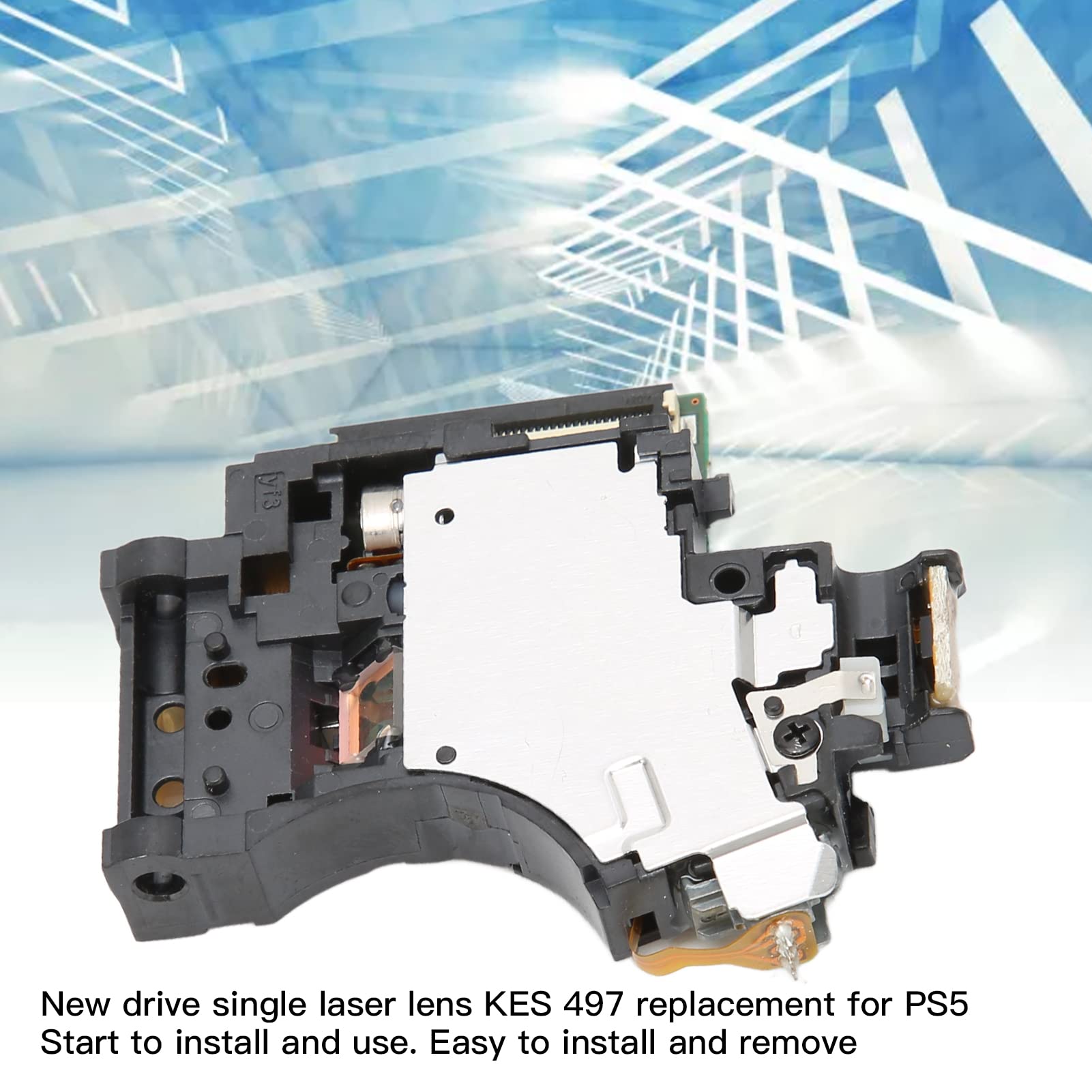 Lente de Unidad de Disco óptico KES 497 para Consola de Juegos PS5, Reemplazo de Lente única de Unidad óptica Interna de Alta Sensibilidad para Host PS5, Reemplazo Antiguo