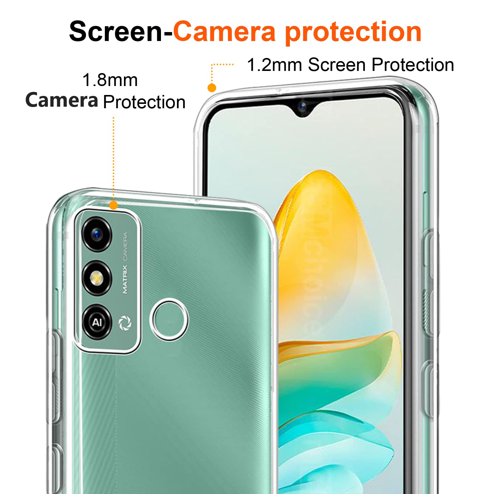 HuiYouMY [4 in 1] per Huawei Nova Y91 Cover + 2Pcs Vetro Temperato - Custodia in Silicone TPU - Trasparente Case Protezione Cellulare Bumper 9H Pellicola Protettiva+ Finger Ring Phone Holder