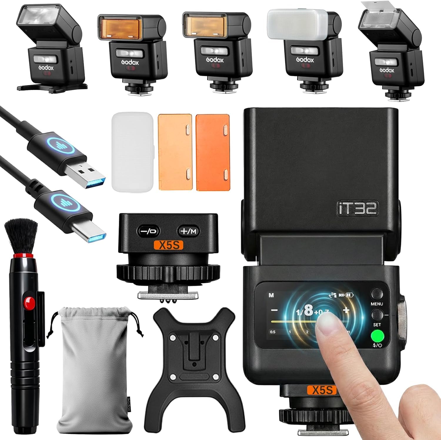 Godox iT32 TTL Camera Flash with X5S Trigger for Sony A7 III, ZV-E10, A7 IV