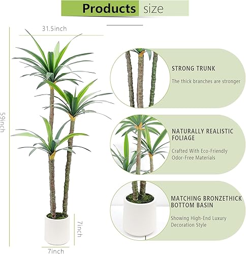 Miniatura 9 de Romantic Season Palmera sintética roja de 4 pies, árbol en maceta falsa, palmera de plástico para decoración moderna del hogar, oficina, sala de