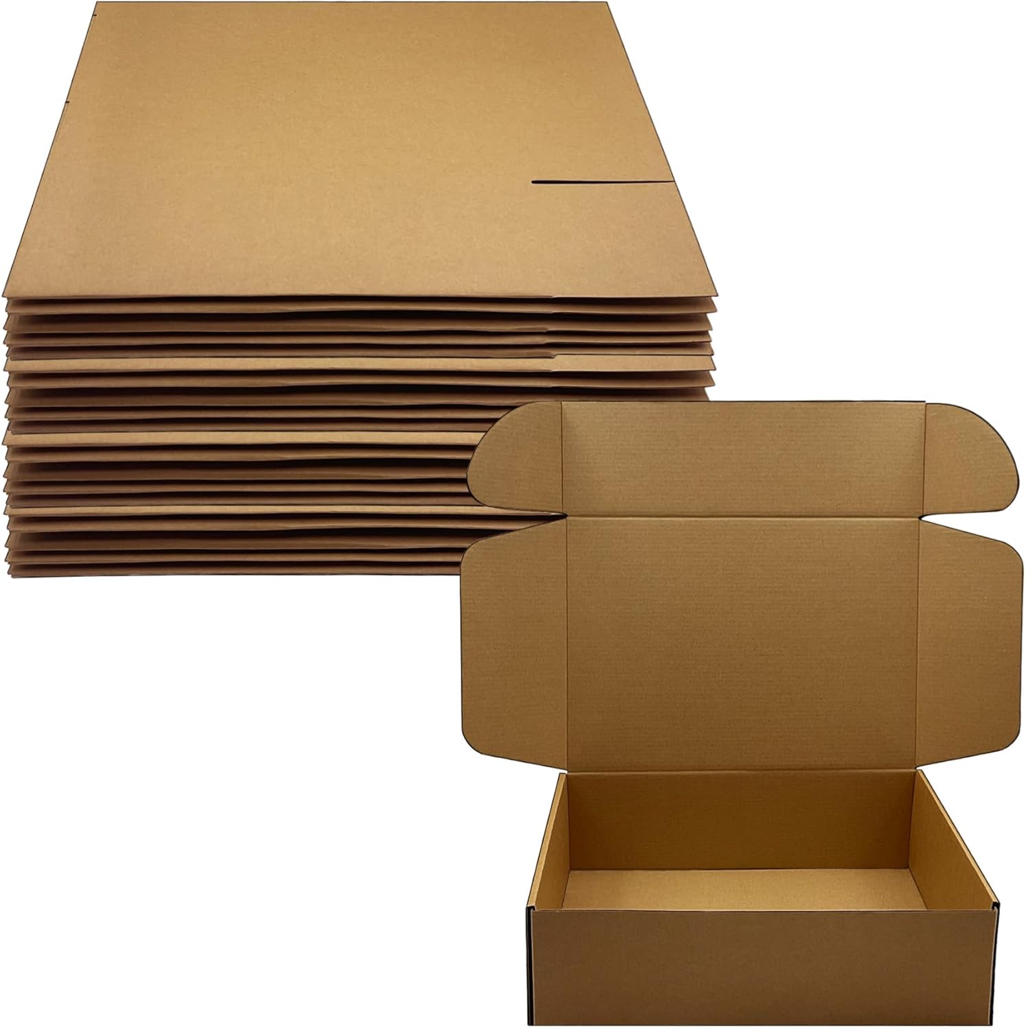 13 x 9 x 4 inch Shipping Boxes Set of 20， Brown Corrugated Cardboard Box Mailer Boxes for Packaging Small Business Shipping，Mailing Boxes Bulk for Birthday Wedding Party Book Literature Gift Giving
