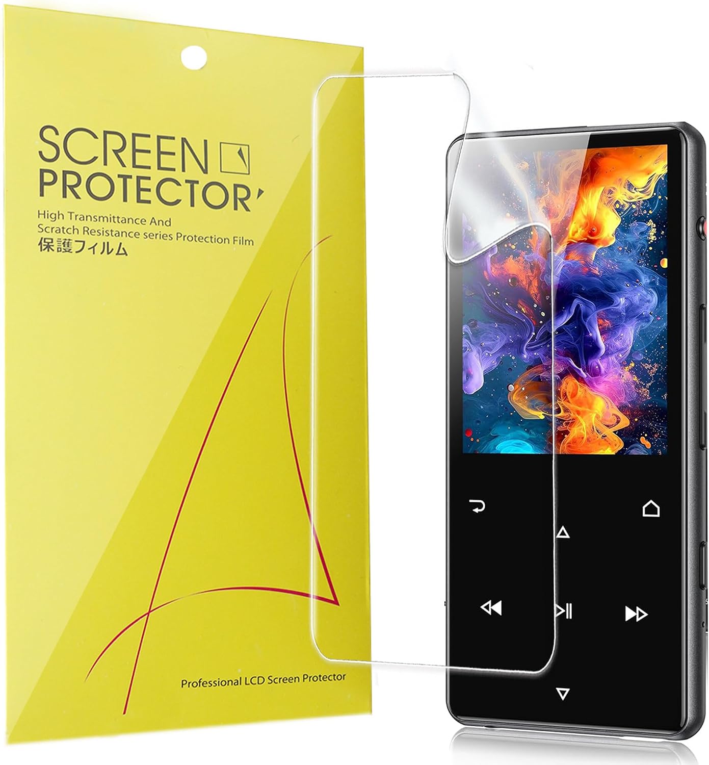 Lamshaw Compatible for AGPTEK MP3 Player Screen Protector, [6 Pack] Full Coverage TPU Clear Film Compatible with AGPTEK M6 2.4 inch MP3 Player (6 Pack)