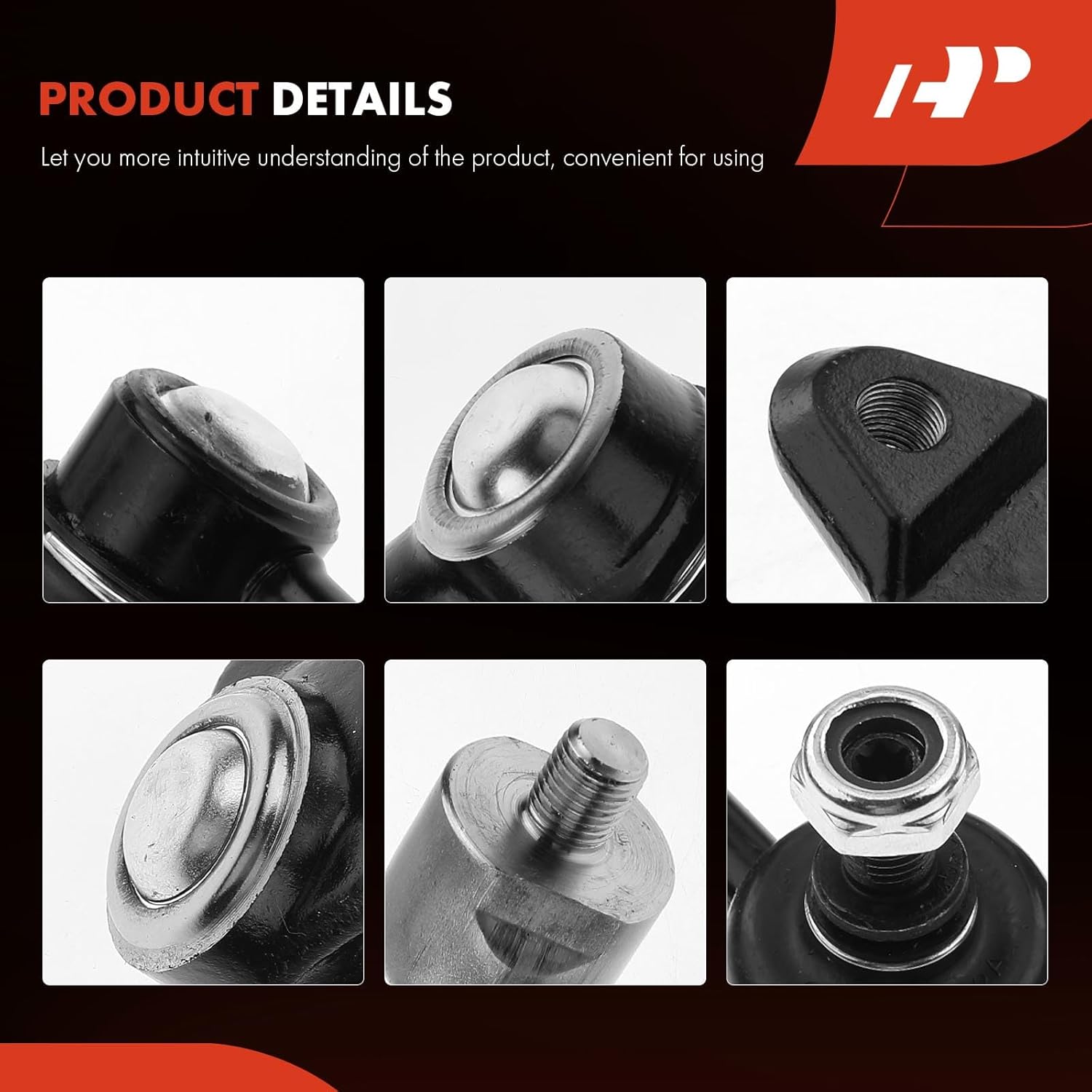 A-Premium Set of 8, Front Sway Bar Link, Lower Ball Joint, Inner & Outer Tie Rod End, Compatible with Toyota Corolla 1996-2002