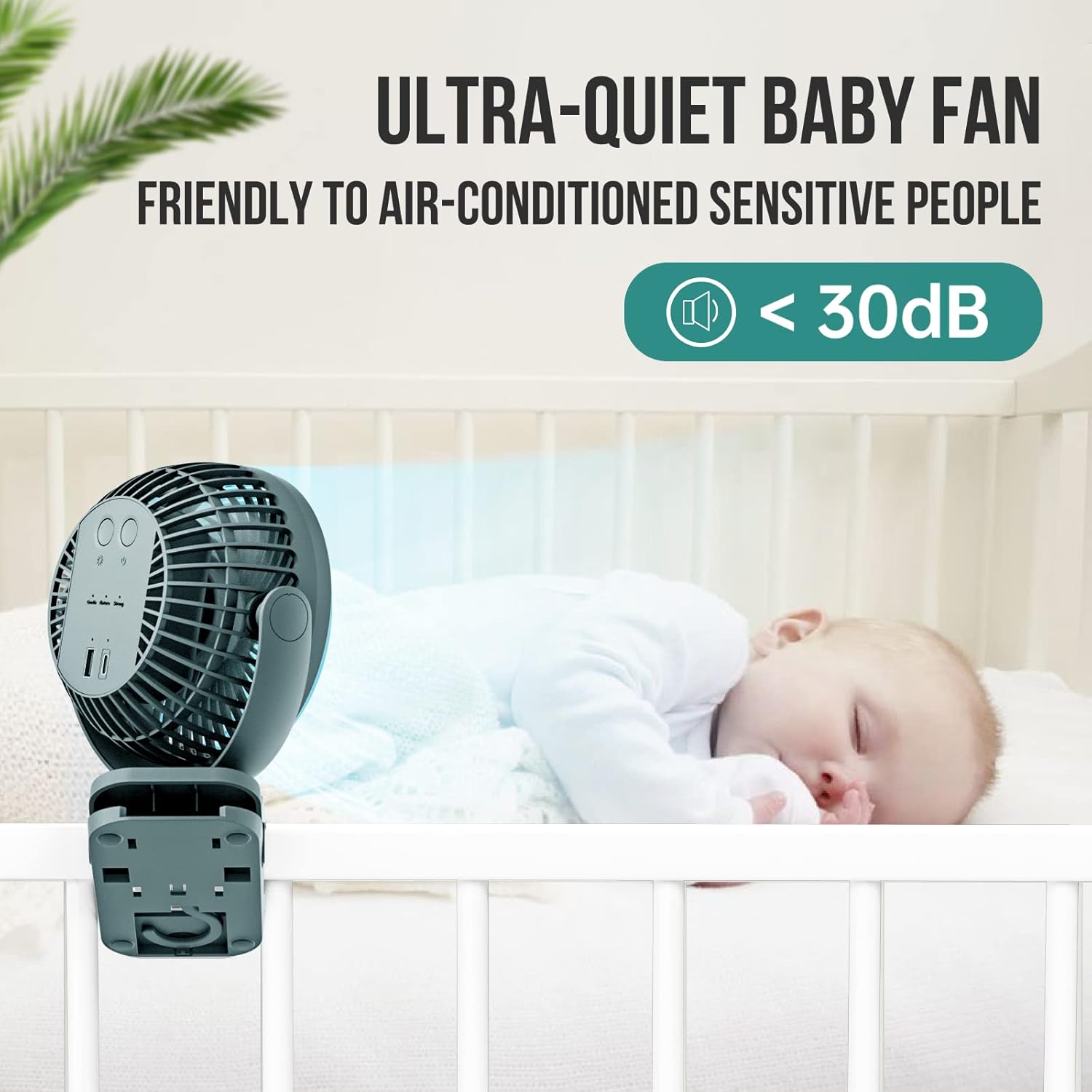BLBS Rechargeable Camping Fan - 65H 12000mAh With Output Ports, Hanging Hook, 360 Head Rotation for Tents, Camp, Green