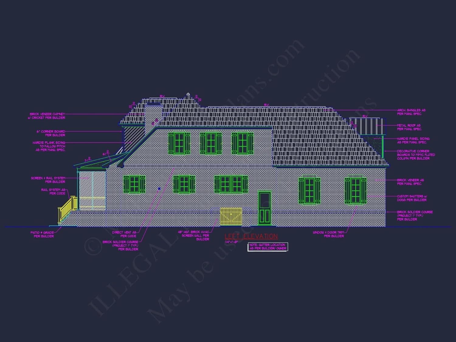 10-1861 HOUSE PLAN - Traditional 4-Bedroom House Plan & Blueprint Designs