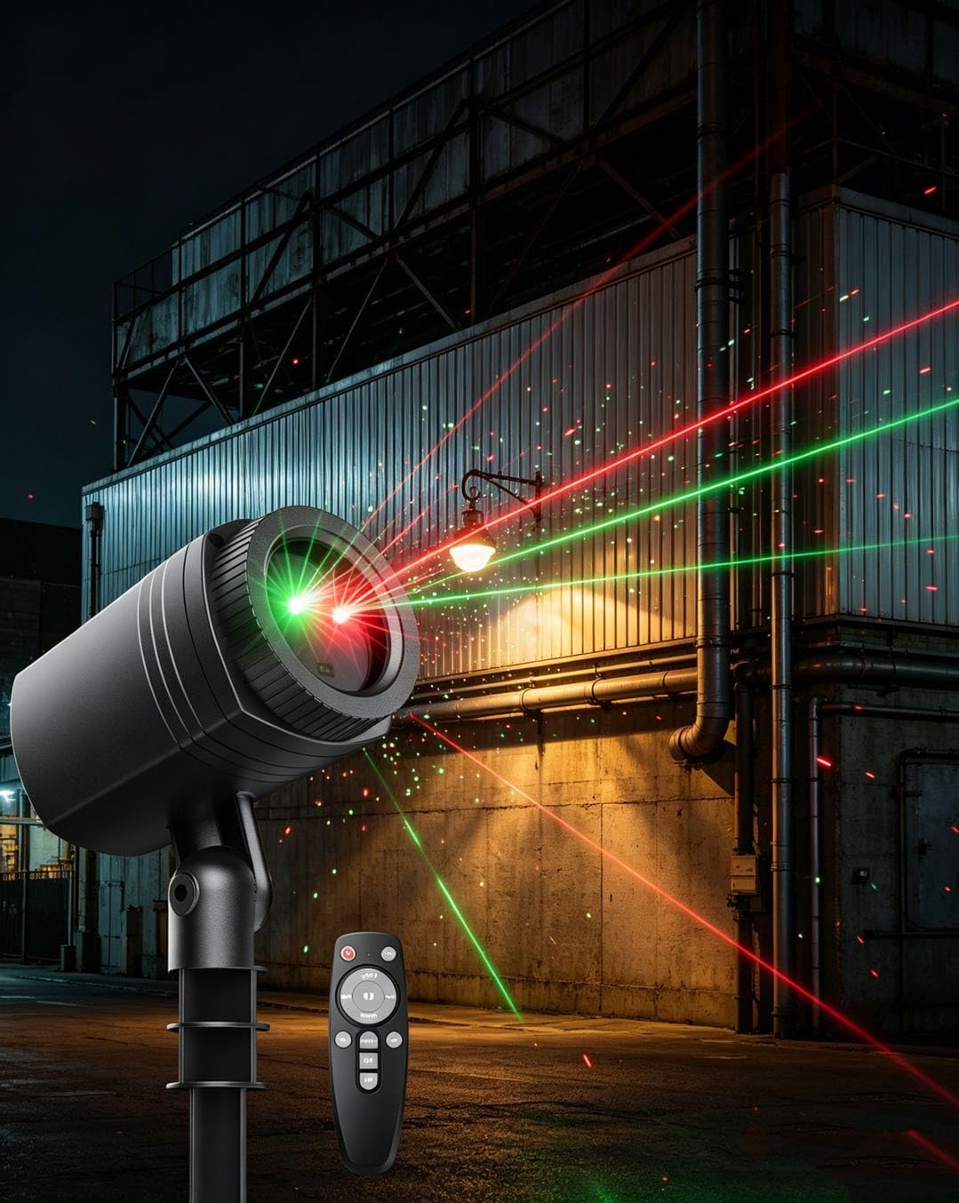 Photo 1 of Enjoyedled Christmas Laser Lights Outdoor, RGB (Red, Green, Blue) Light Projector with RF Remote and Timer for Parties & Wedding, Brighter Projection Lights for Christmas, Holidays and Garden Decor