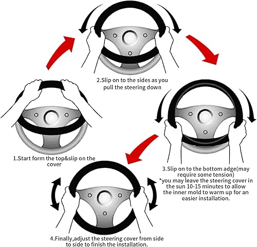 Miniatura 8 de The Nightmare Before Christmas - Fundas universales para volante de automóvil, bonitos accesorios, funda protectora de neopreno antideslizante que