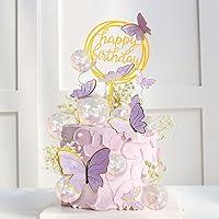 Vista 4 de 30 piezas de mini bolas para tartas, decoración de pastel de acrílico, bolas de espuma para tartas, flores secas artificiales para bodas