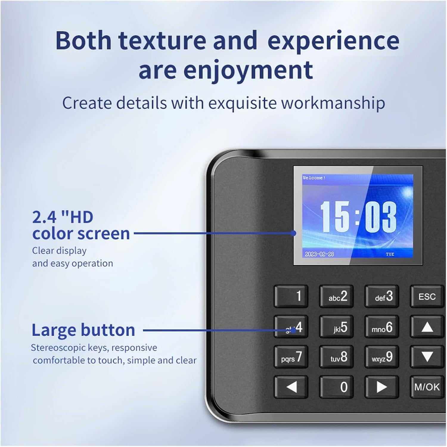 タイムレコーダー 時計、勤怠管理、機械、パスワードとスマート指紋付き、従業員エントリレコーダー 小規模・中規模ビジネス向け