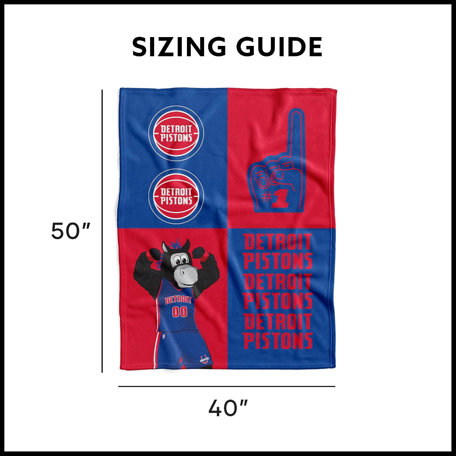 NBA Officially Licensed Baby Swaddle Blanket, 40 x 50 in, Soft Lightweight Polyester, Domino Design