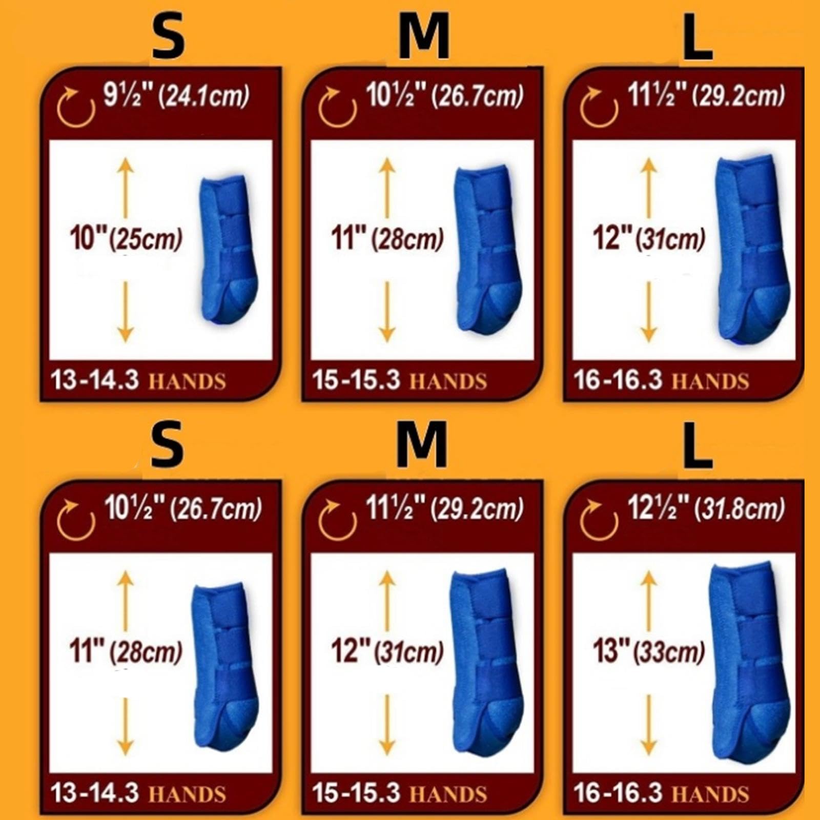 4 Piezas Botas para Caballo Protectores de Pierna Soporte de Equipo Deportivo Neopreno Reutilizable Adecuado para Entrenamiento Competici, Azul, s