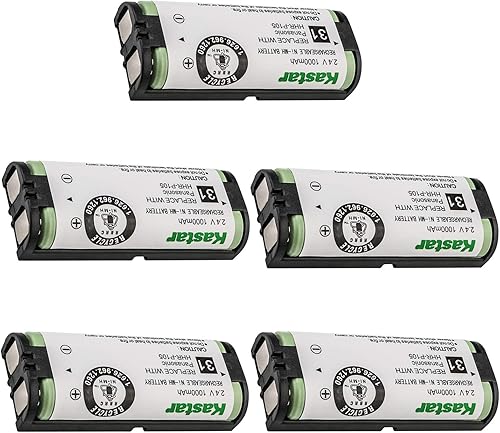 Kastar Paquete de 5 baterías de repuesto HHR-P105 tipo 31 para Panasonic HHR-P105 HHR-P105A KX-2420 KX-2421 KX-2422 KX-TG5779 KX-6702 KX-FG2451