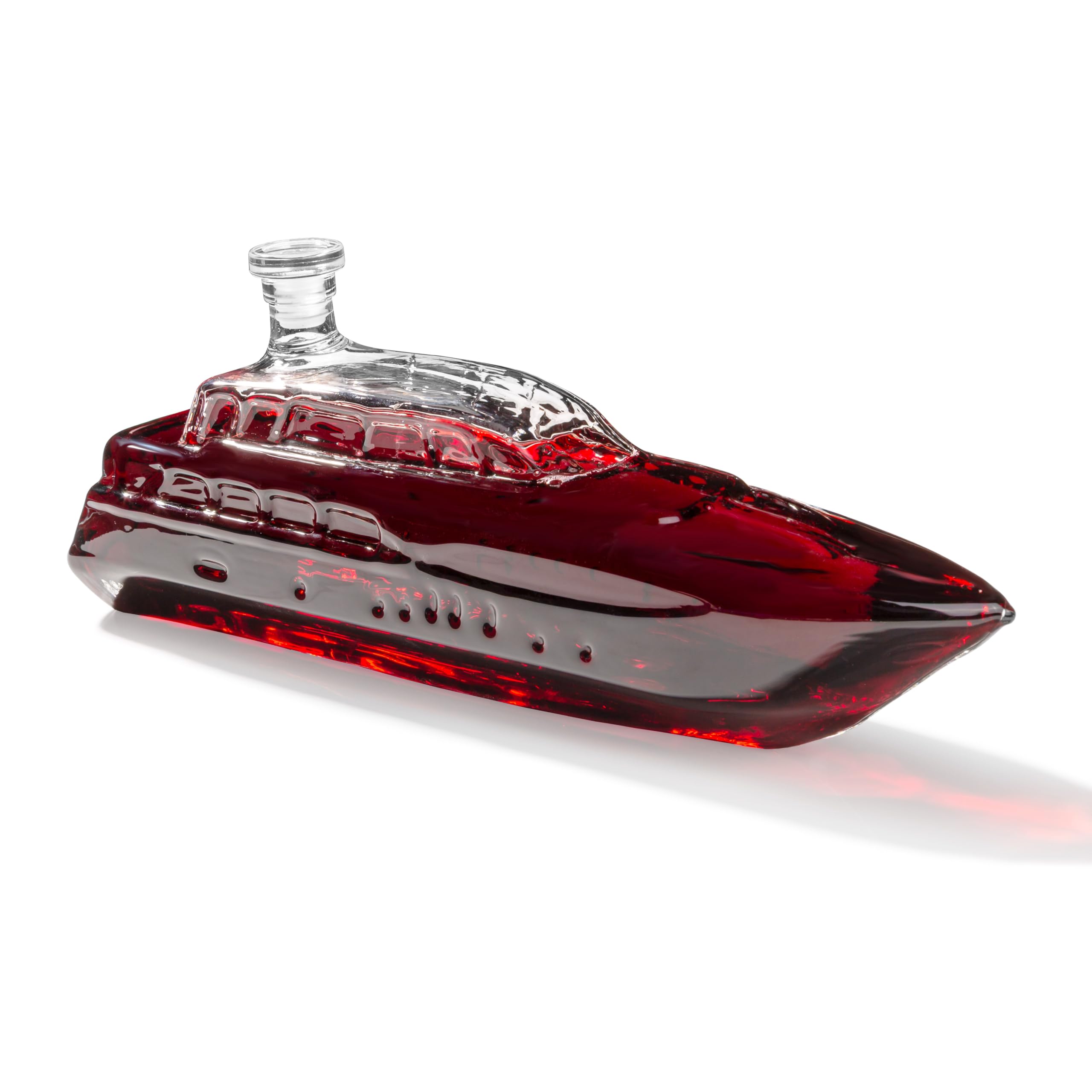 Froster Carafe Yacht, Carafe Whisky 1000 ml, Bateau à Moteur Decanter, Cadeau 40 ans Homme, un Amateur de Whisky