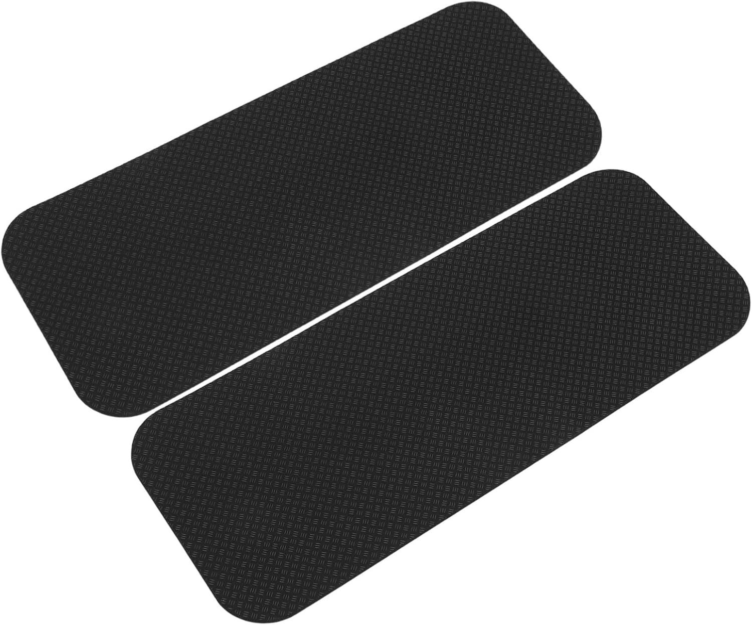 Ciieeo 2pcs Shock Absorbing Exercise Mat for Stationary Bike and Treadmill, Non-Slip Protective Fitness Floor Pad 28x70x0.8cm for Home Gym Equipment
