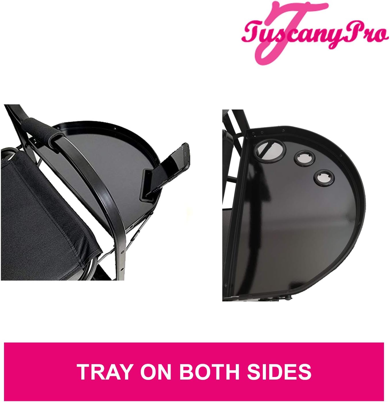 Your Name/Logo Included Portable Makeup & Hairstylist Chair - Perfect for Makeup, Hair Stylist, Salon with 25 Inch Seat Height