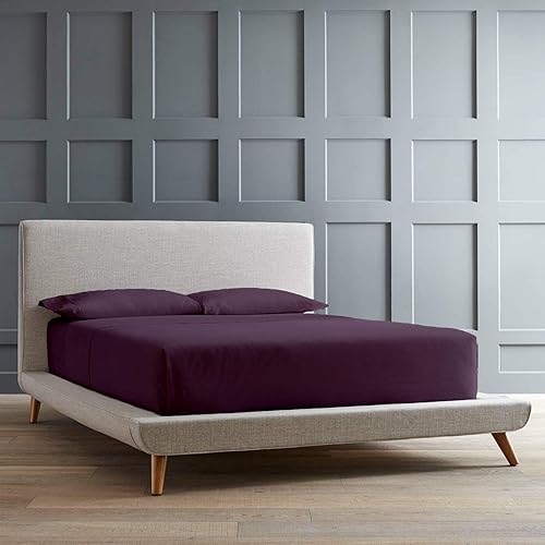 Miniatura 2 de Giza-Egyptian-Dreams-Set-My-Sheet &-Pillow, juego de sábanas 100% algodón egipcio Giza, tamaño Queen, color ciruela, juego de sábanas de 4 piezas,