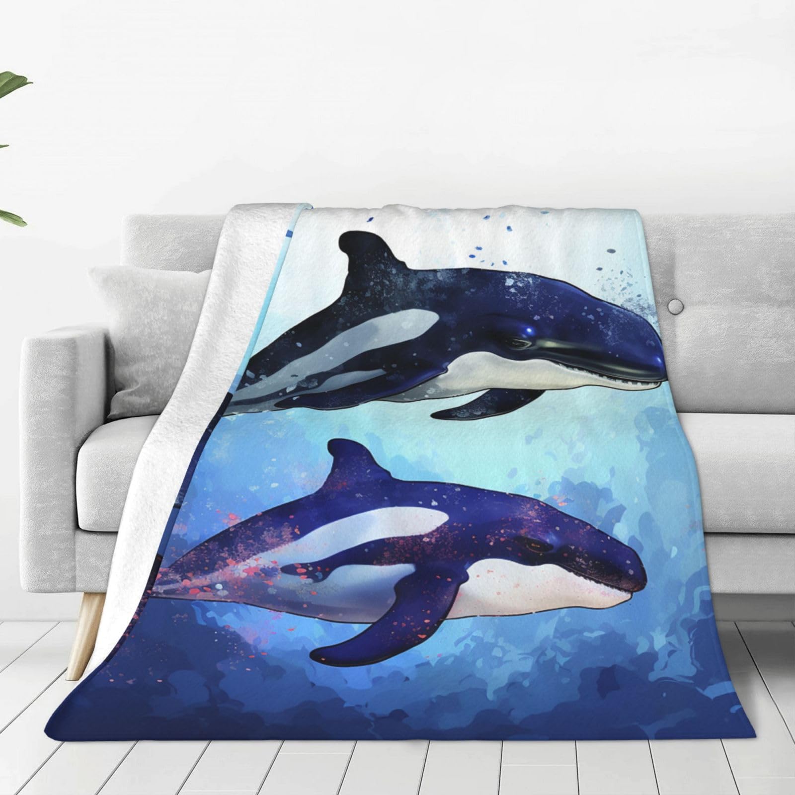 Couverture de lit réversible en flanelle au toucher premium