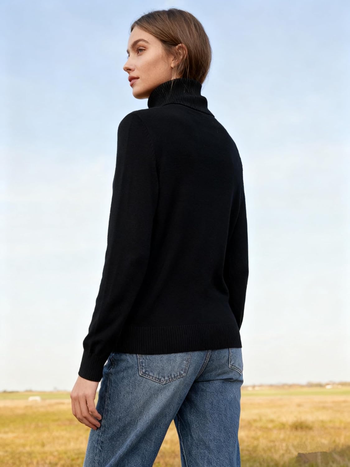 DAIMIDY Turtleneck Sweaters for Women Long Sleeve Knit Pullover Sweater Top Fall Winter Fashion Outfits - Image 6