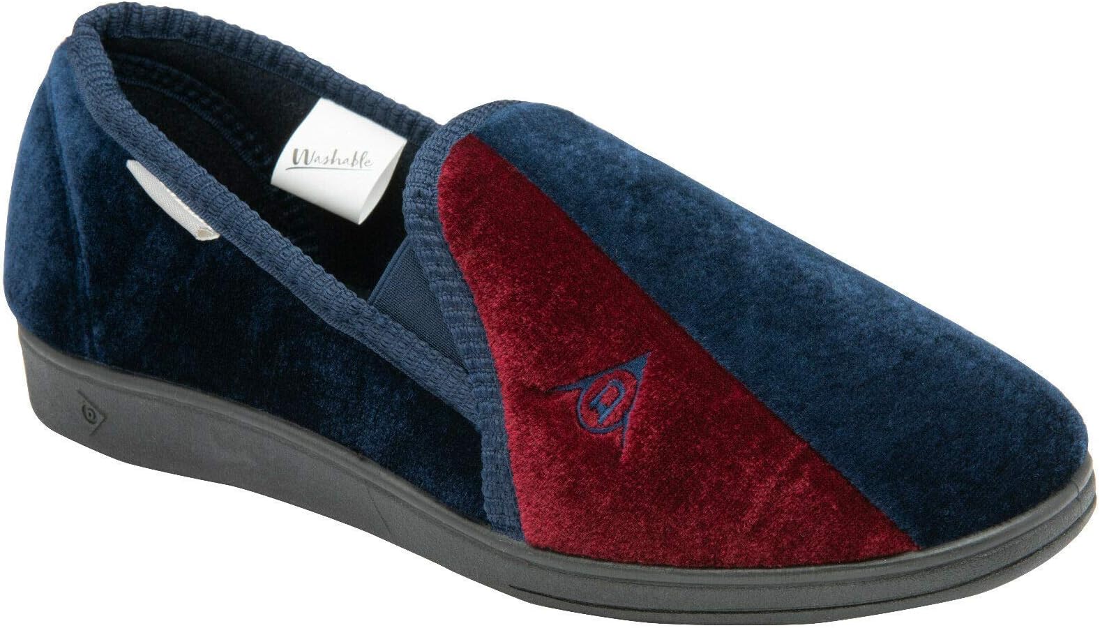 DUNLOPDuncan Mens Velour Twin Gusset Slippers