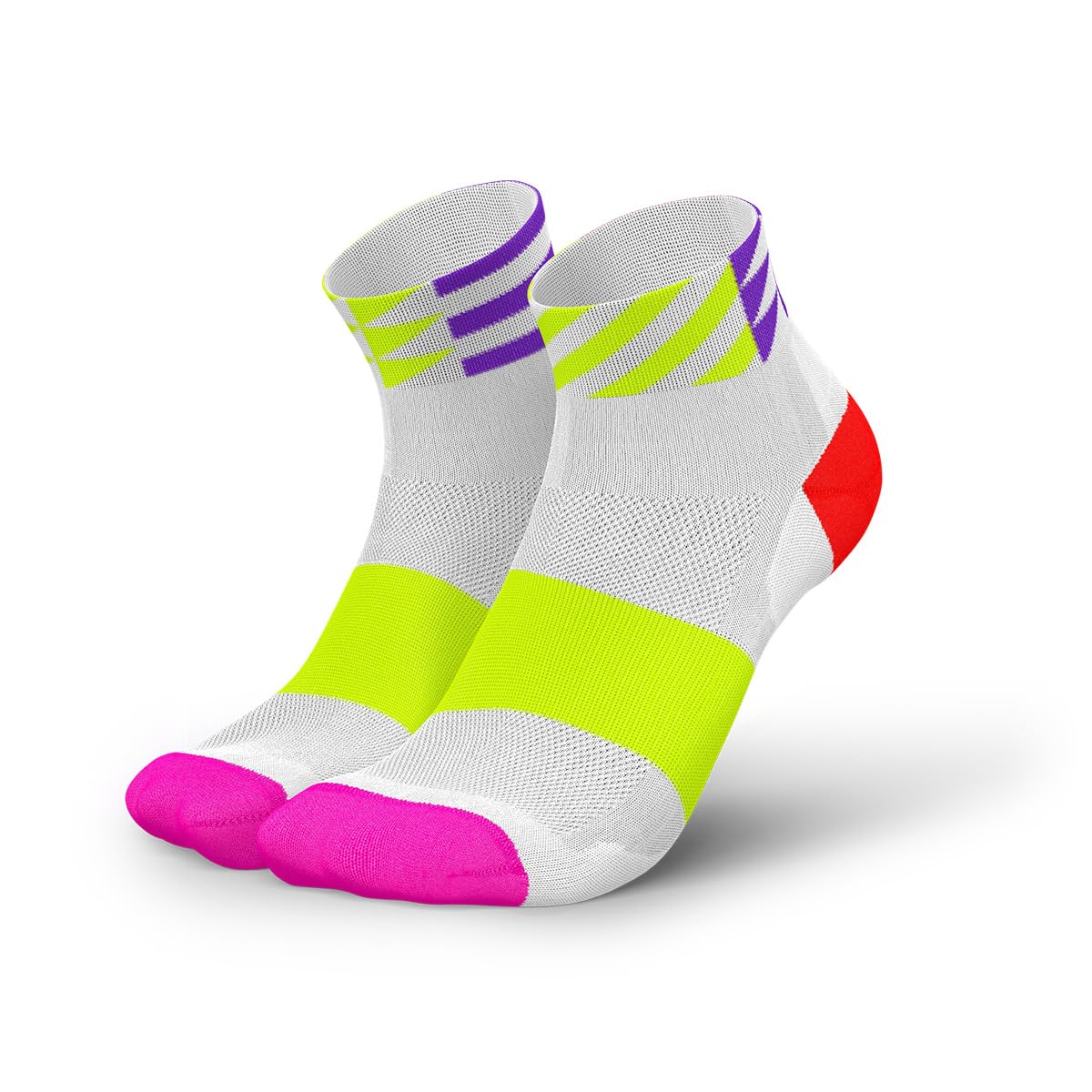 INCYLENCE ULTRALIGHT Laufsocken kurz für Damen und Herren mit leichter Kompression,1 Paar (DE/NL/SE/PL, Numerisch, 35, 38, Regular, Regular, Elements Short White Pink)
