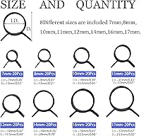 Vista 2 de Abrazadera de manguera de vacío de silicona para manguera de vacío de presión de baja presión, kit surtido de abrazaderas de aire -160 piezas