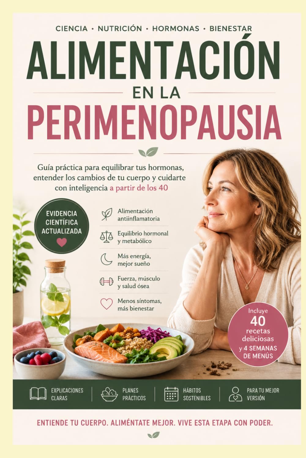 ALIMENTACIÓN EN LA PERIMENOPAUSIA: Cómo equilibrar tus hormonas, recuperar energía y entender los cambios de tu cuerpo a partir de los 40