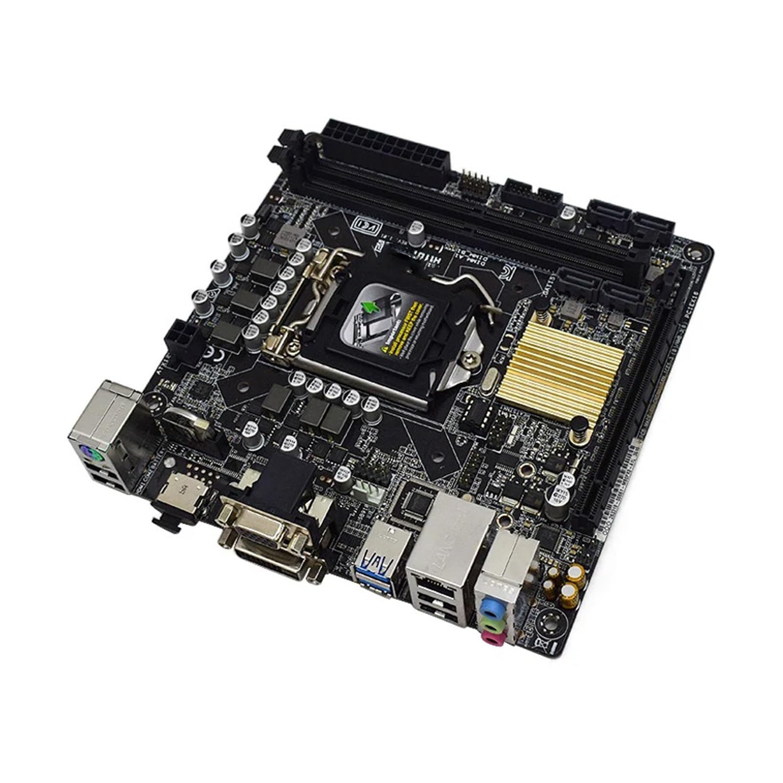 Placa base apta para ASUS H110M-F para 6/7ª generación Intel LGA 1151 con escudo de placa trasera de E/S, utilizada