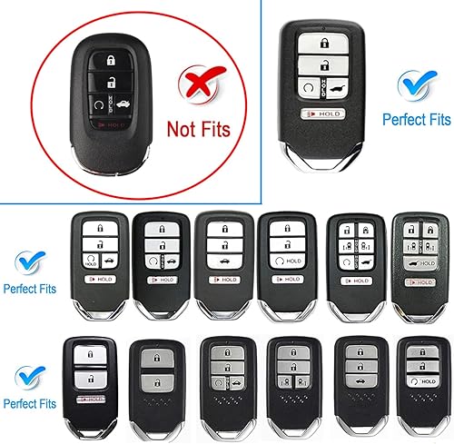 Miniatura 2 de Royalfox TM - Funda para llave inteligente con cristales de diamantes 3D brillantes en 3D para Honda Jade HR-V CR-V Accord Crider Vezel Civic Greiz