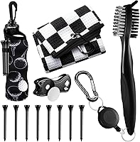 Vista 34 de Liliful Kit de Accesorios de Golf de 12 Piezas, Incluye Bolsa para Pelotas de Golf con Gancho, Toalla, Tees, Marcador de Pelota Magnético