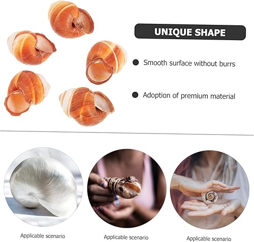 Miniatura 8 de Zerodeko 4sets Real Comida Francesa Caracol Conchas Decorativas Resistente al Calor Escargot Shells 5 unids*4