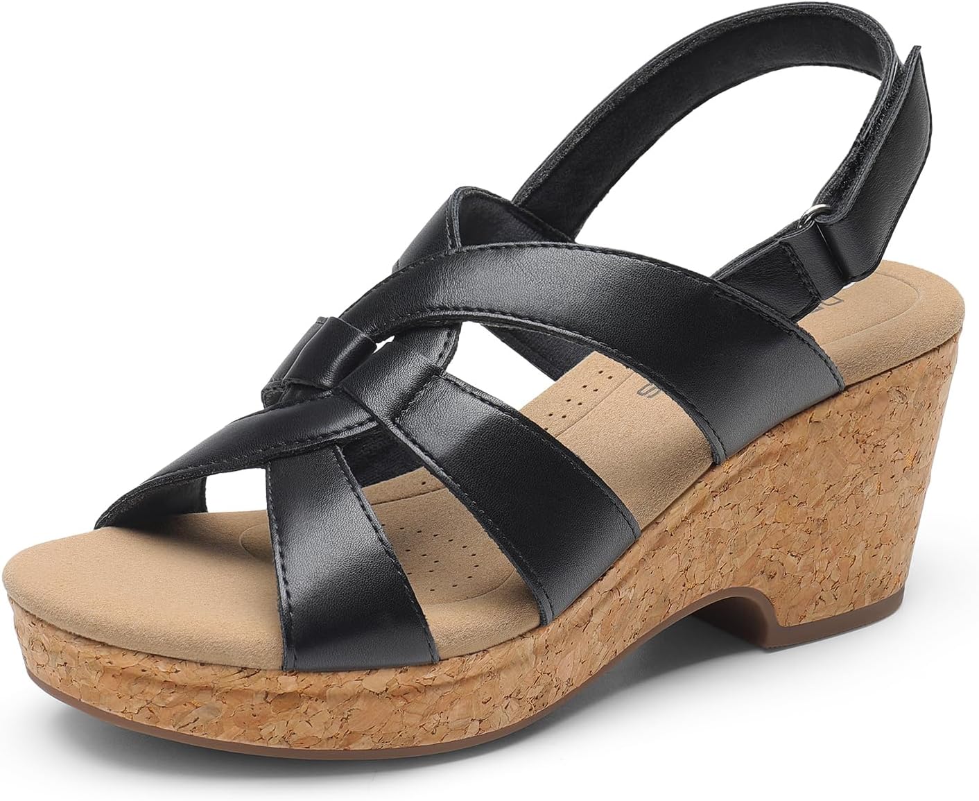 DREAM PAIRS Women's Wedge Sandals Comfortable Open Toe Platform Casual Dressy Cork Summer Dress Shoes
