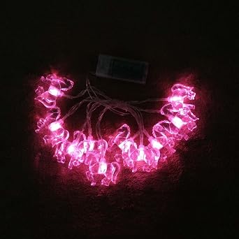 1.65M 10LEDs Decorative Horse Shape Night Mood Light for Indoor Home Bedroom Festival Wedding Party Baby Child(Pink)