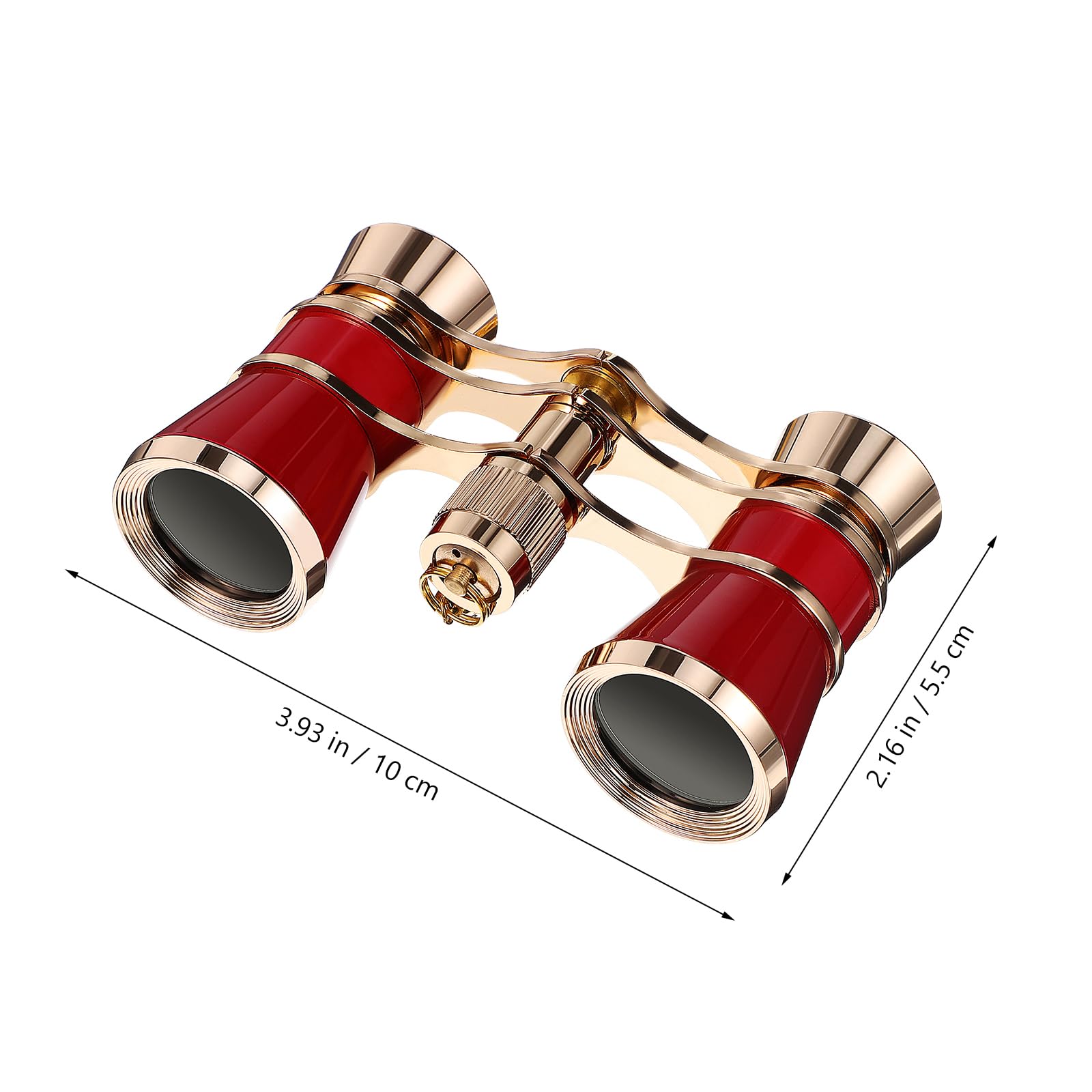 ULTECHNOVO Gafas de ópera, binoculares de 3 x 25 ini, compactos, ligeros, anteojos de teatro, compactos y ligeros con cadena, para adultos y mujeres en concierto, teatro ópera (rojo)